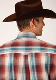 Roper Mens Long Sleeve Button Canyon Plaid Western Shirt - Roper