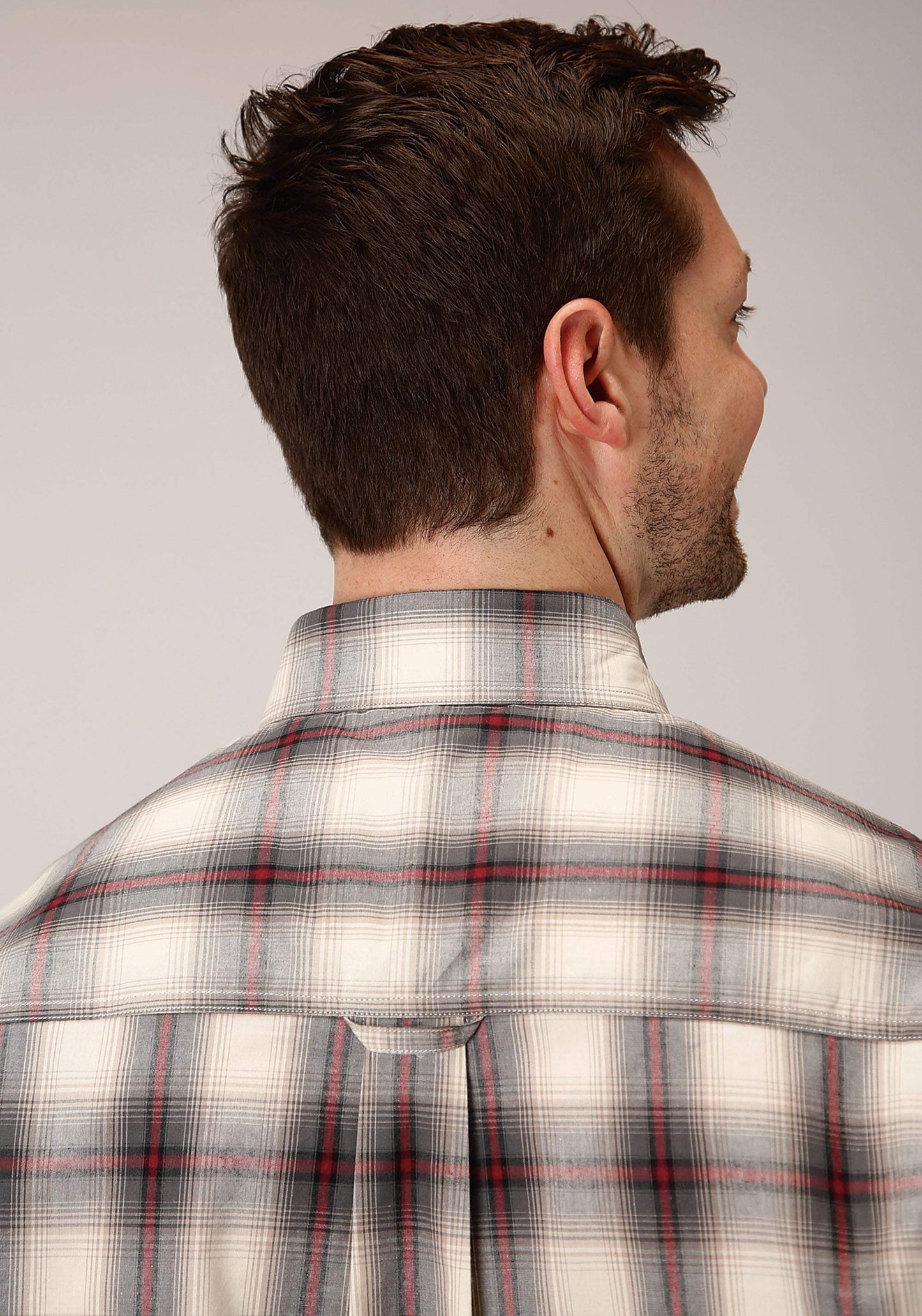 Roper Mens Long Sleeve Button Smoke House Ombre Plaid Western Shirt - Roper - Flyclothing LLC