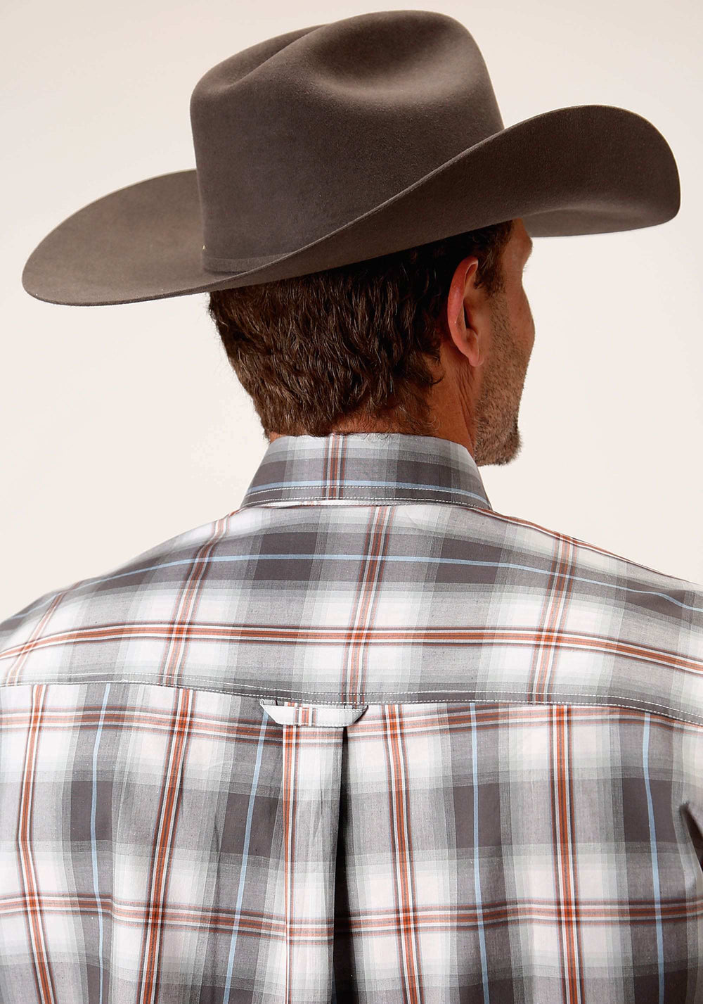 Roper Mens Long Sleeve Button Smokey Plaid Western Shirt - Roper - Flyclothing LLC