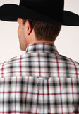 Roper Mens Long Sleeve Button Classic Ombre Stretch Poplin Western Shirt - Roper