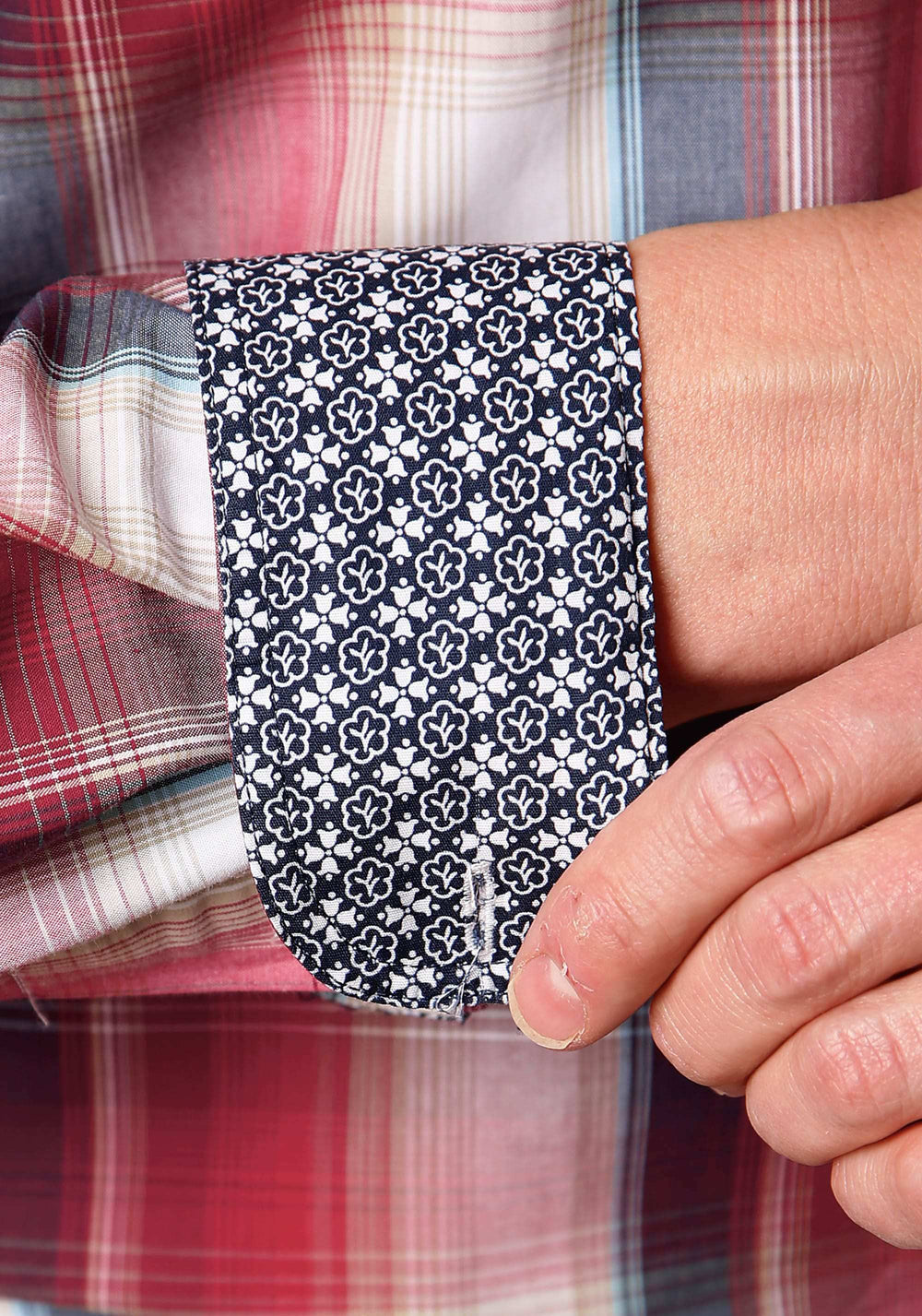 Roper Mens Long Sleeve Button Red Apple Plaid Western Shirt - Roper - Flyclothing LLC