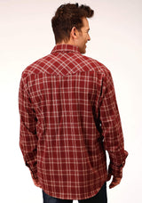 Roper Mens Long Sleeve Snap Unlined Flannel Plaid Shirt Western Shirt - Roper - Flyclothing LLC