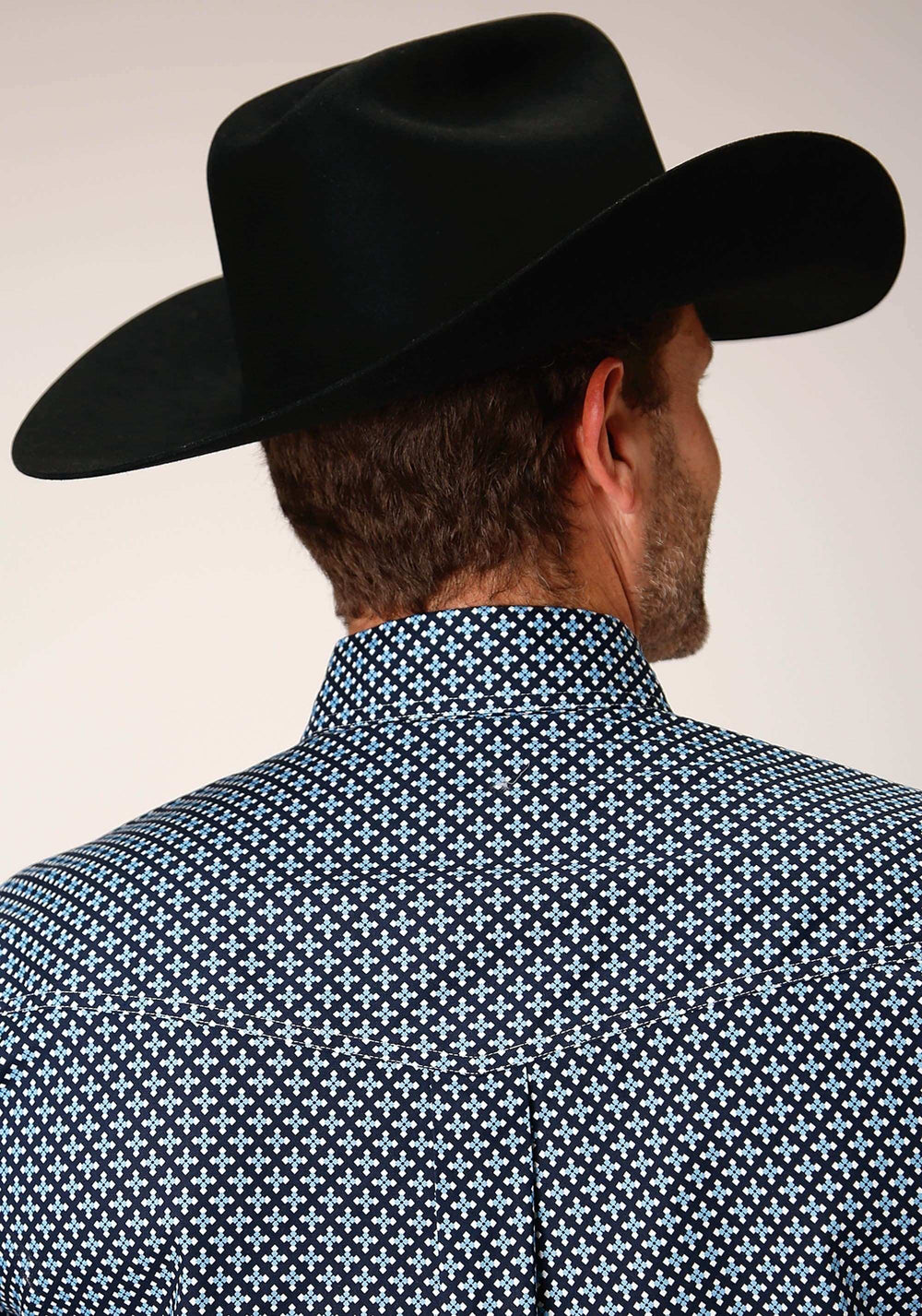 Roper Mens Long Sleeve Button Four Leaf Foulard Western Shirt Tall Fit - Roper - Flyclothing LLC