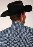 Roper Mens Long Sleeve Button Four Leaf Foulard Western Shirt Tall Fit - Roper