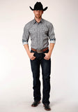 Roper Mens Long Sleeve Snap Medallion Paisley Western Shirt Tall Fit - Roper