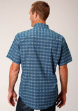 Roper Mens Short Sleeve Snap Mini Aztec Print Western Shirt - Roper