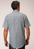 Roper Mens Short Sleeve Snap Vintage Foulard Western Shirt - Roper