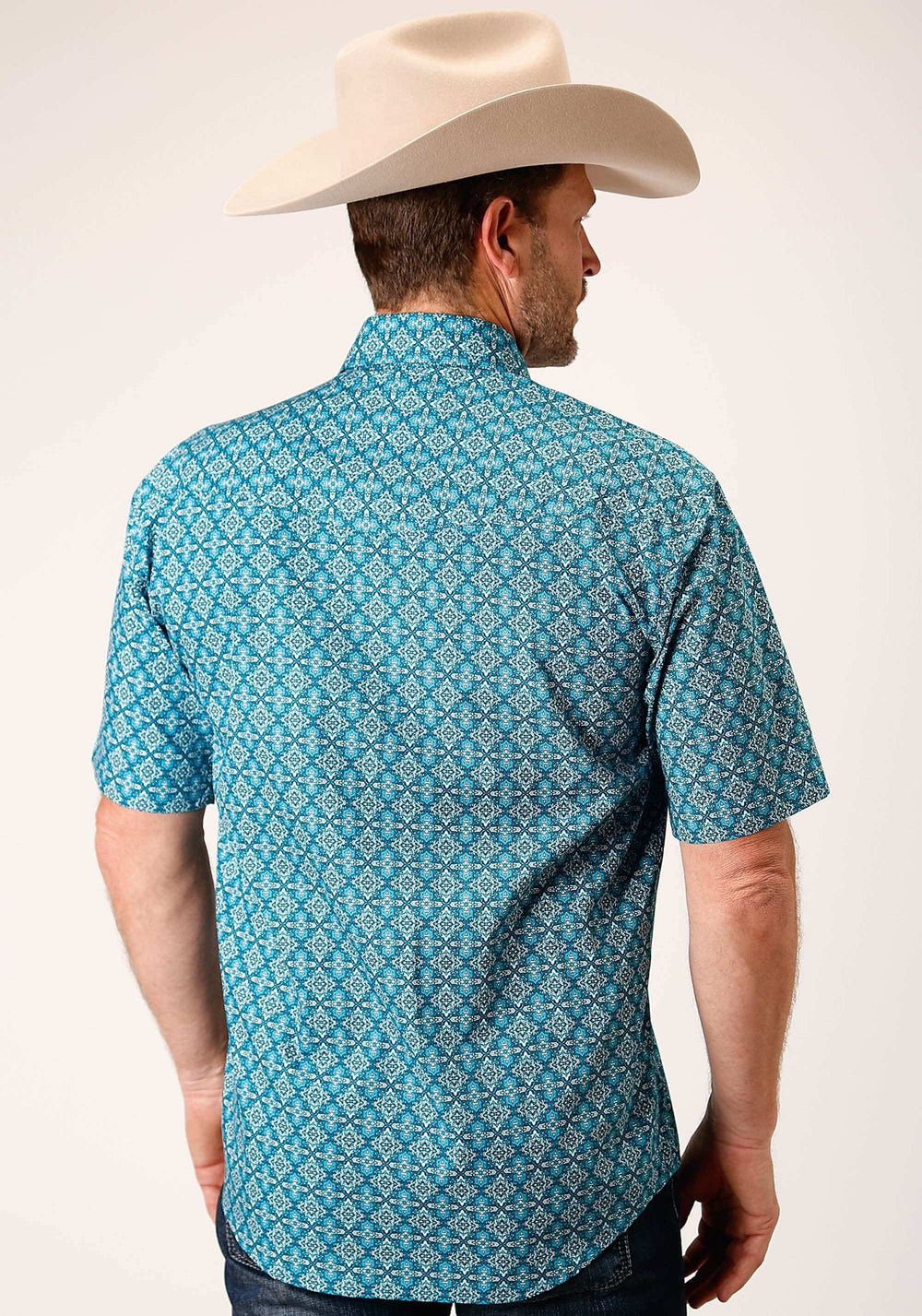 Roper Mens Short Sleeve Snap Victorian Foulard Western Shirt - Roper - Flyclothing LLC