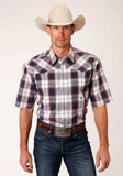 Roper Mens Short Sleeve Snap Liberty Plaid Western Shirt - Roper - Flyclothing LLC