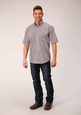 Roper Mens Short Sleeve Button Climbing Diamond Western Shirt - Roper - Flyclothing LLC