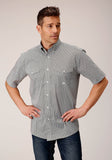 Roper Mens Short Sleeve Button Climbing Diamond Western Shirt - Roper