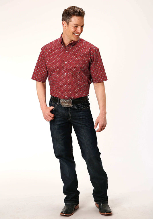 Roper Mens Short Sleeve Button Victorian Foulard Western Shirt - Roper - Flyclothing LLC