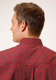 Roper Mens Short Sleeve Button Victorian Foulard Western Shirt - Roper