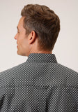 Roper Mens Short Sleeve Button Diamond Star Geo Western Shirt - Roper