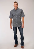 Roper Mens Short Sleeve Button Arrow Rope Print Western Shirt - Roper