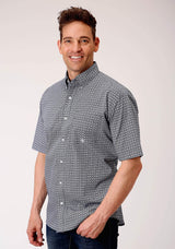 Roper Mens Short Sleeve Button Bell Foulard Western Shirt - Roper - Flyclothing LLC