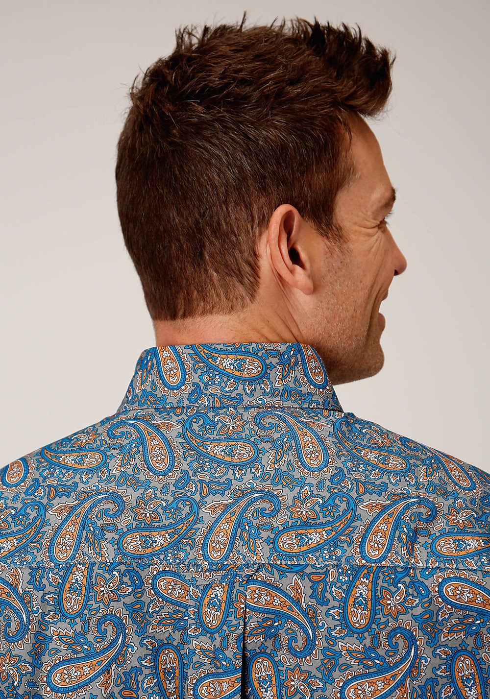 Roper Mens Short Sleeve Button Amarillo Paisley Western Shirt - Roper - Flyclothing LLC