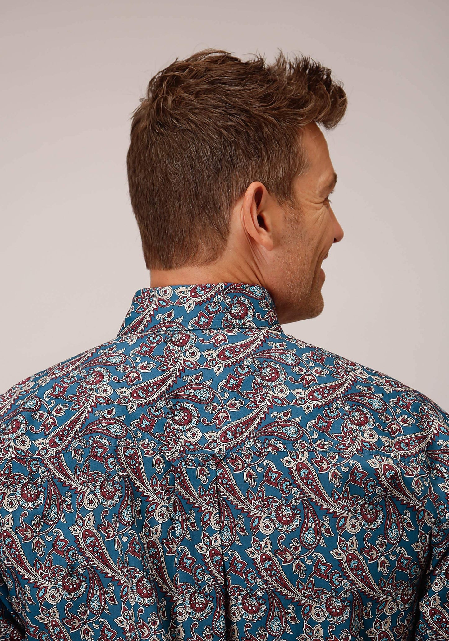 Roper Mens Short Sleeve Button Independence Foulard Western Shirt - Roper - Flyclothing LLC