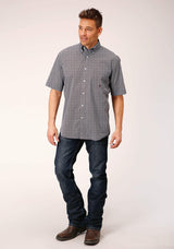 Roper Mens Short Sleeve Button Classic Geo Western Shirt - Roper - Flyclothing LLC