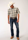 Roper Mens Short Sleeve Button Saddle Plaid Western Shirt - Roper - Flyclothing LLC