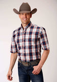 Roper Mens Short Sleeve Button Liberty Plaid Western Shirt - Roper - Flyclothing LLC