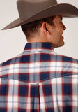 Roper Mens Short Sleeve Button Liberty Plaid Western Shirt - Roper - Flyclothing LLC