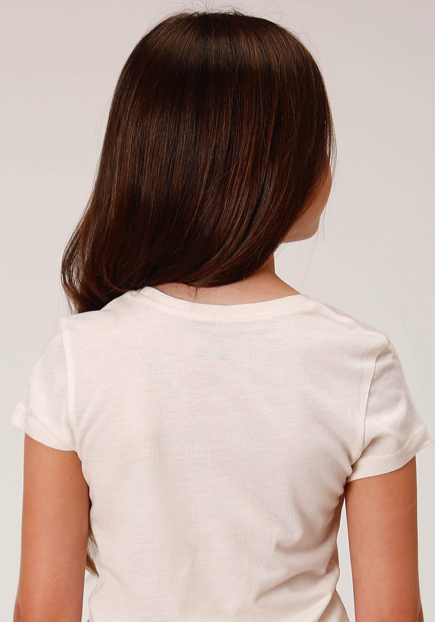 Roper Girls Short Sleeve Knit Poly Rayon Cream Short Sleeve T T-Shirt - Roper - Flyclothing LLC