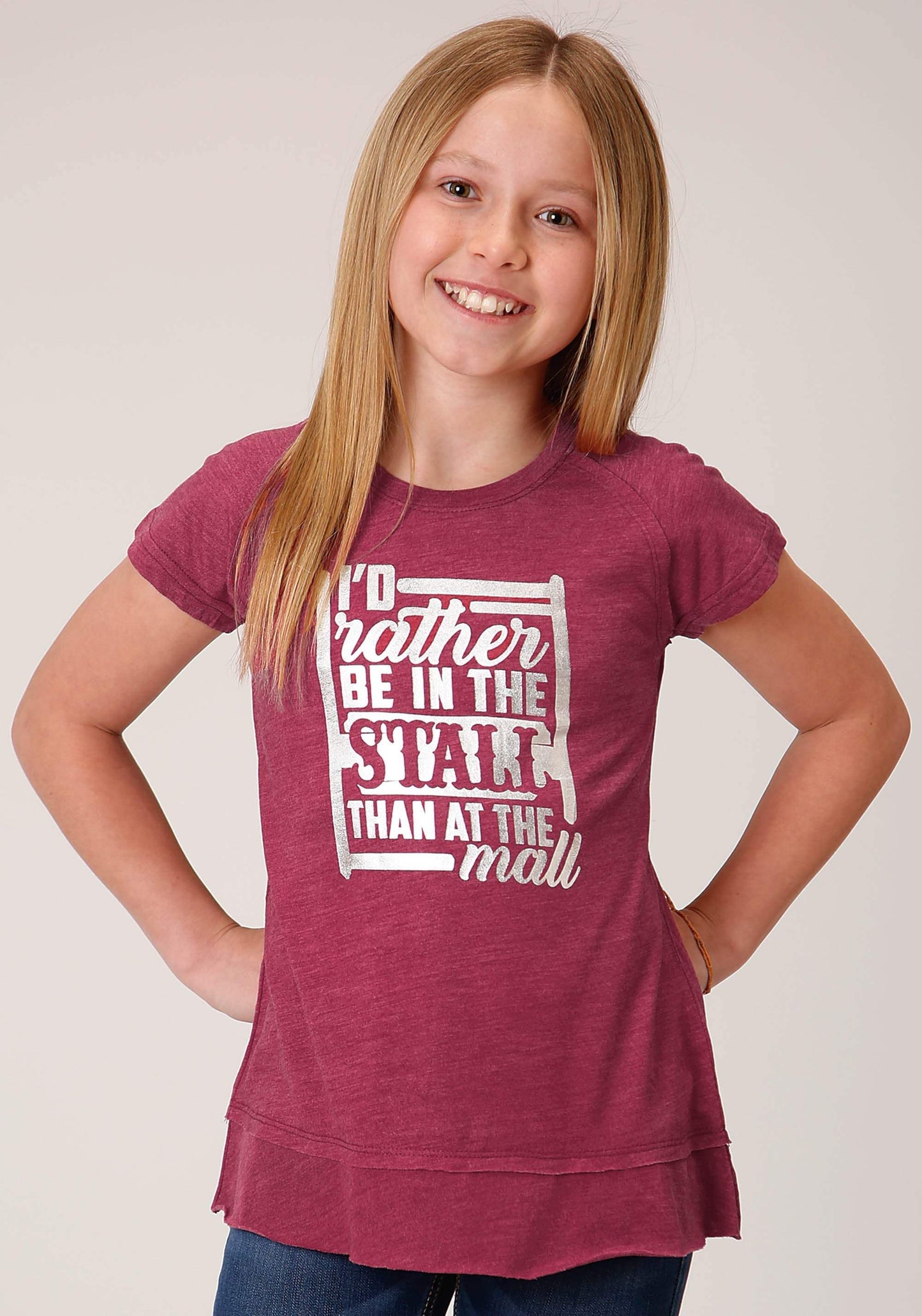 Roper Girls Short Sleeve Knit Poly Rayon Jersey T T-Shirt - Roper - Flyclothing LLC