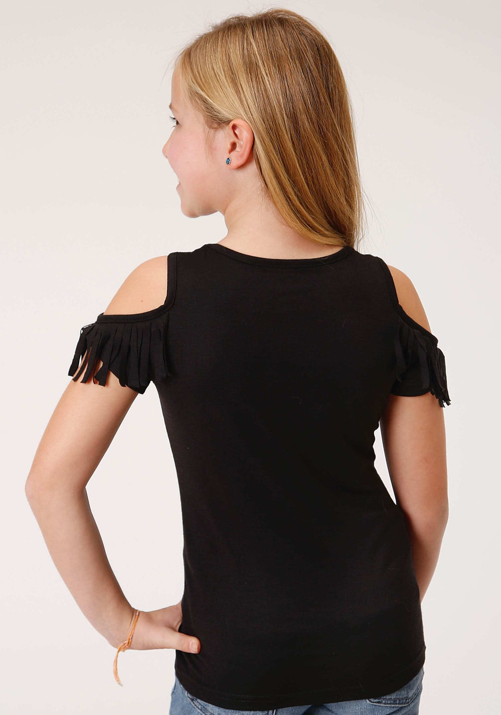 Roper Girls Short Sleeve Knit Poly Rayon Jersey Scoop Neck T T-Shirt - Roper - Flyclothing LLC