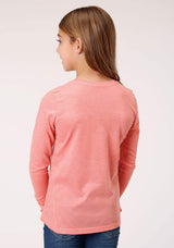 Roper Girls Long Sleeve Knit Poly Rayon Jersey Long Sleeve T T-Shirt - Roper - Flyclothing LLC