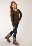 Roper Girls Long Sleeve Knit Poly Rayon Jersey Long Sleeve Shirtt T-Shirt - Roper - Flyclothing LLC