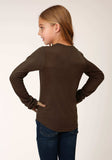 Roper Girls Long Sleeve Knit Poly Rayon Jersey Long Sleeve Shirtt T-Shirt - Roper - Flyclothing LLC