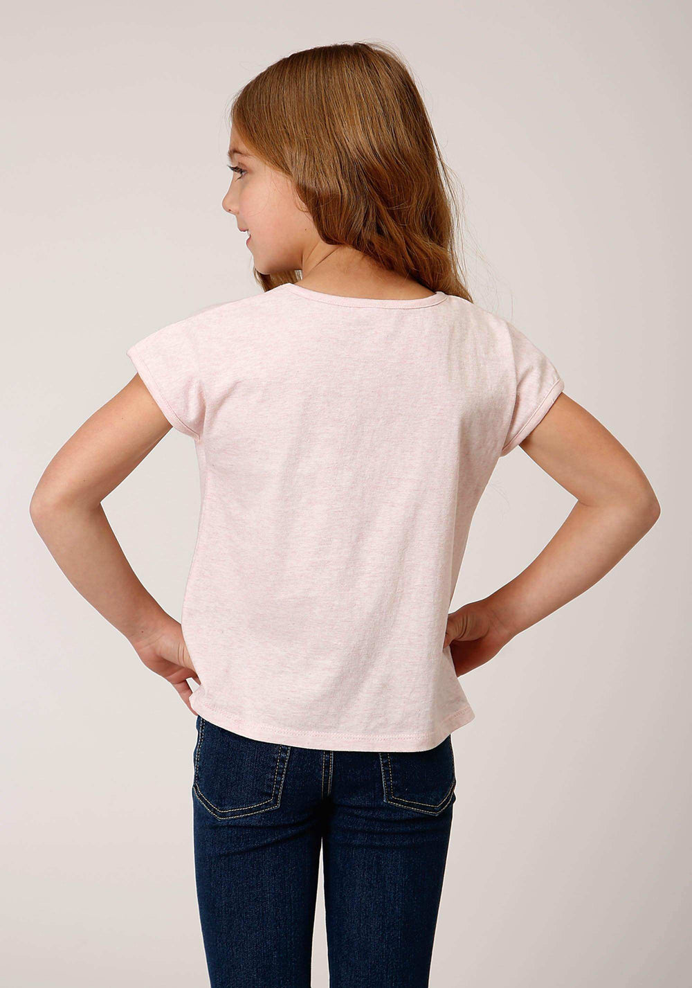 Roper Girls Cotton Milange Short Sleeve Knit T-Shirt - Roper - Flyclothing LLC