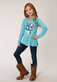 Roper Girls Long Sleeve Knit Poly Rayon Jersey Long Sleeve T T-Shirt - Roper - Flyclothing LLC