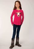 Roper Girls Long Sleeve Knit Poly Rayon Jersey Long Sleeve T T-Shirt - Roper - Flyclothing LLC