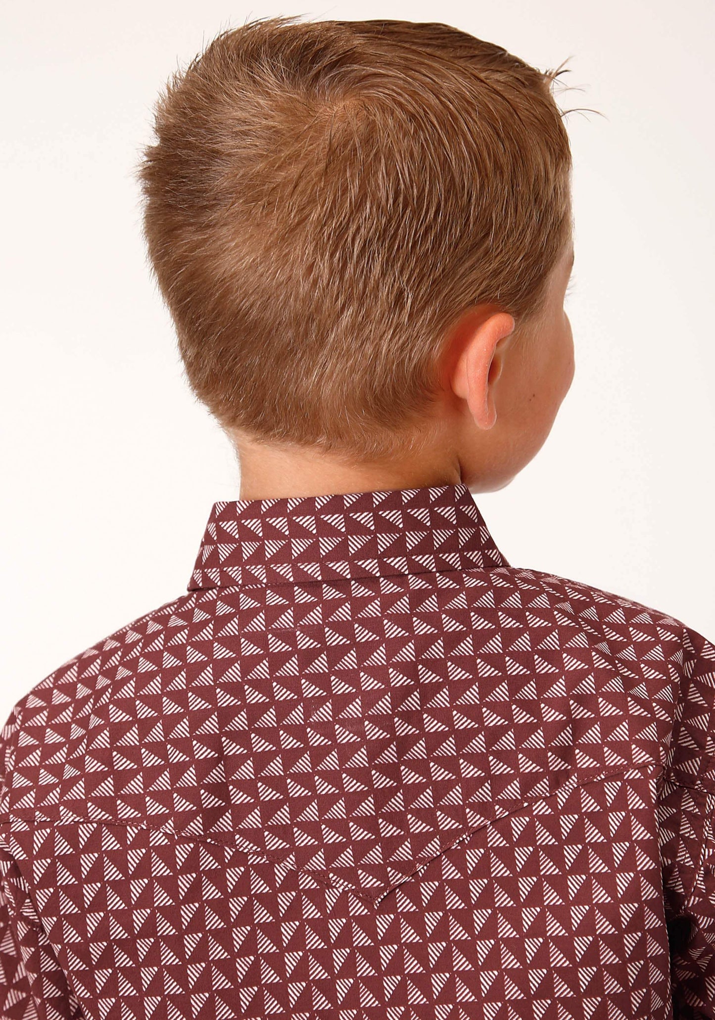 Roper Boys Long Sleeve Snap Red Shadow Geo Western Shirt - Roper - Flyclothing LLC