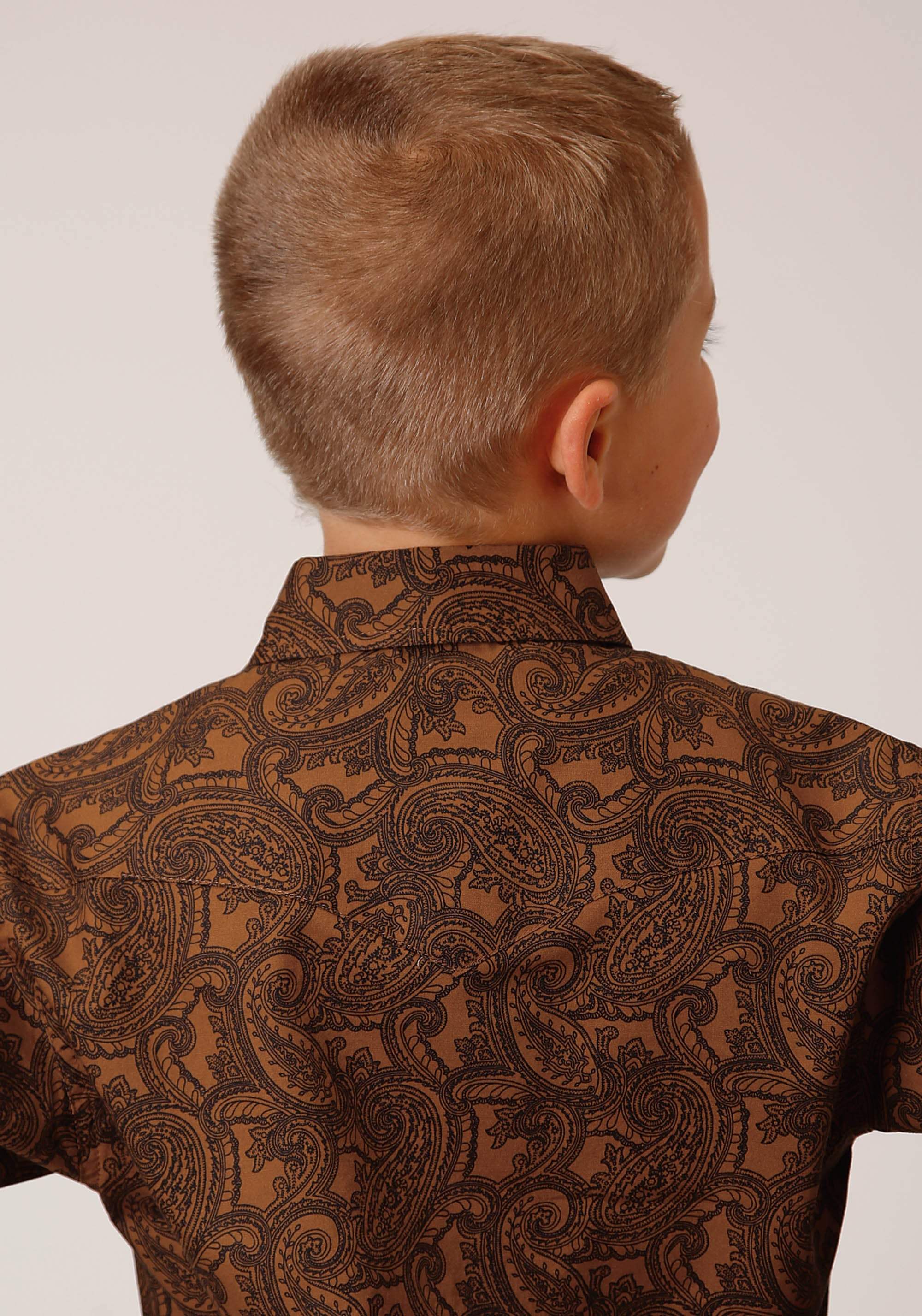 Roper Boys Long Sleeve Snap Vintage Paisley Western Shirt - Roper - Flyclothing LLC