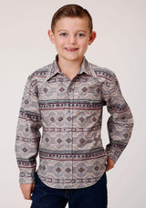Roper Boys Long Sleeve Snap Blanket Aztec Print Western Shirt - Roper - Flyclothing LLC