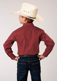 Roper Boys Long Sleeve Snap Victorian Foulard Western Shirt - Roper