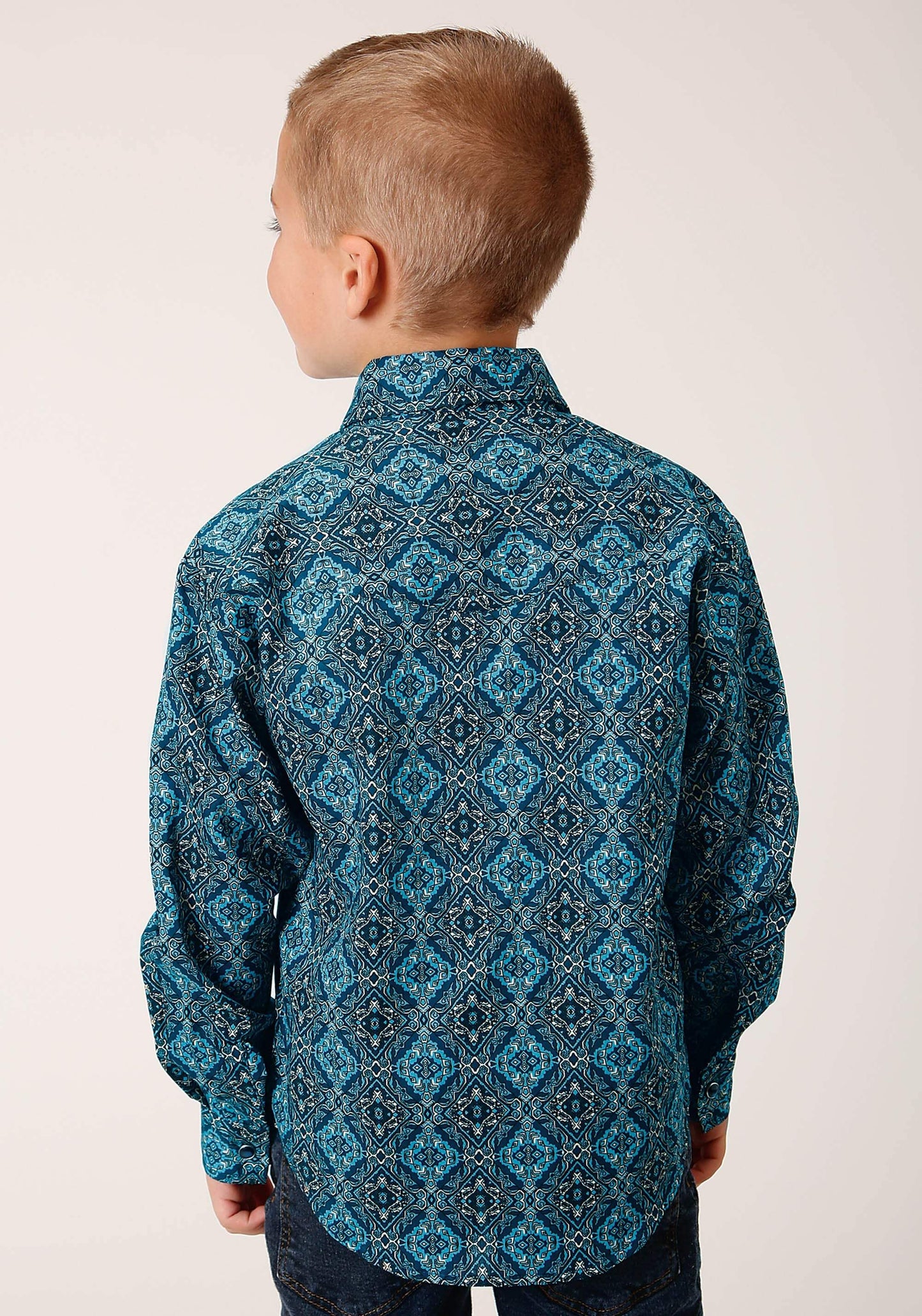 Roper Boys Long Sleeve Snap Gothic Medallion Western Shirt - Roper - Flyclothing LLC