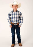 Roper Boys Long Sleeve Snap Denim Ombre Western Shirt - Roper - Flyclothing LLC