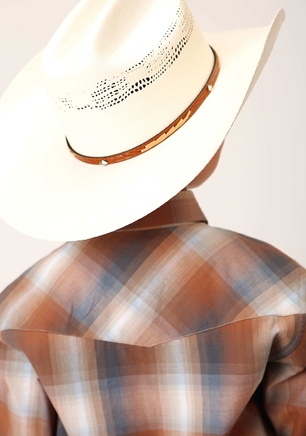 Roper Boys Long Sleeve Snap Copper Ombre Plaid Western Shirt - Roper - Flyclothing LLC