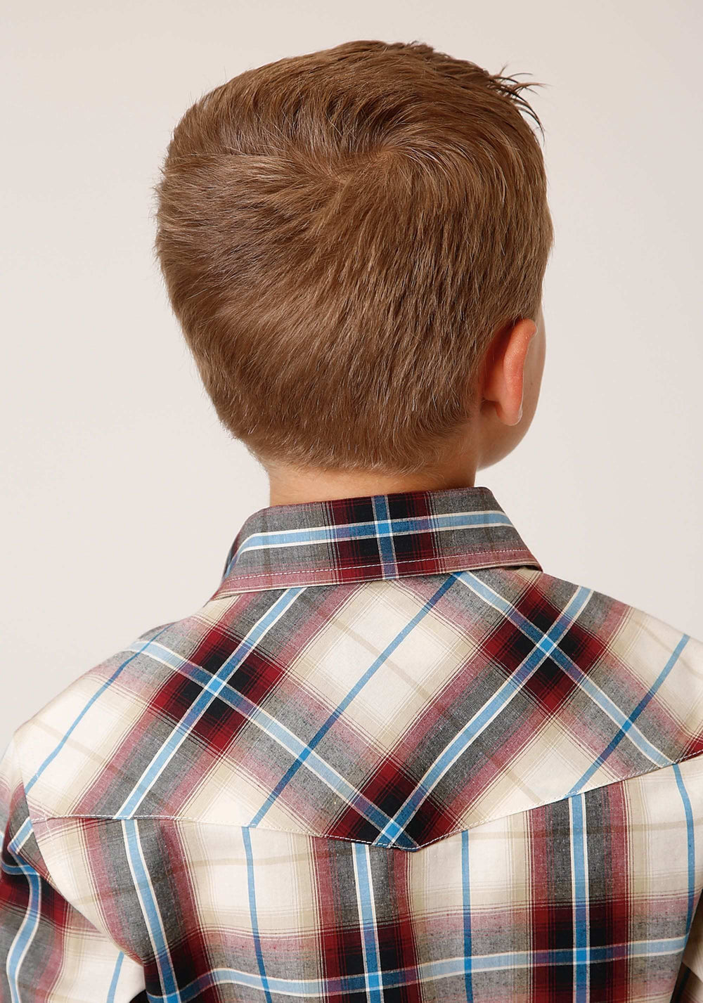 Roper Boys Long Sleeve Snap Red Canyon Plaid Western Shirt - Roper - Flyclothing LLC