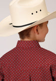Roper Boys Long Sleeve Button Victorian Foulard Western Shirt - Roper