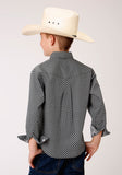 Roper Boys Long Sleeve Button Diamond Star Geo Western Shirt - Roper