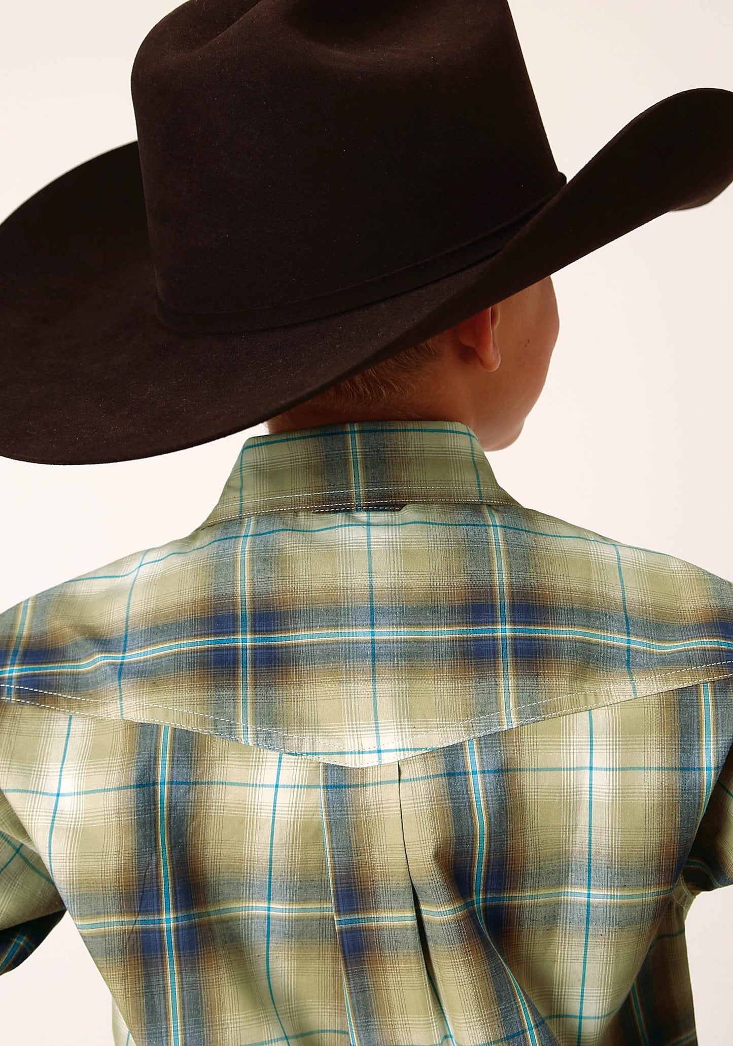 Roper Boys Long Sleeve Button Sand Dune Plaid Western Shirt - Roper - Flyclothing LLC