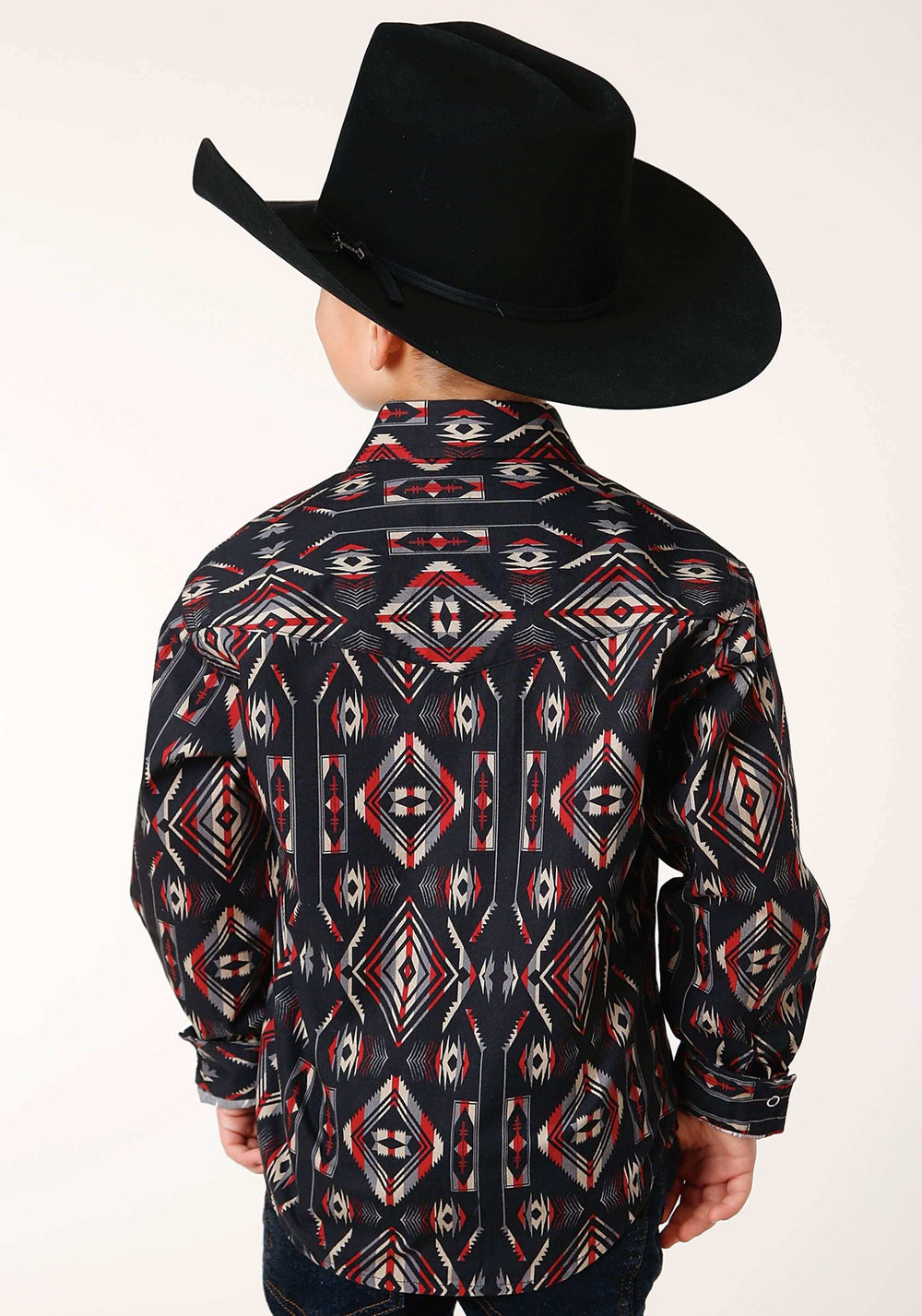 Roper Boys Long Sleeve Snap Blanket Stripe Western Shirt - Roper - Flyclothing LLC