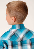 Roper Boys Short Sleeve Snap Deep Pool Ombre Western Shirt - Roper - Flyclothing LLC