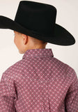 Roper Boys Short Sleeve Button Red Diamond Foulard Western Shirt - Roper - Flyclothing LLC