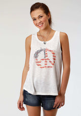 Roper Womens Red Whit And Blue Sleveless Top - Roper - Flyclothing LLC